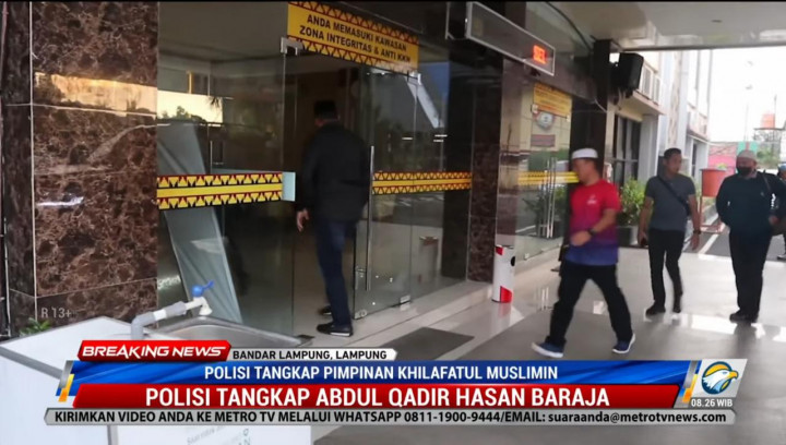 Polisi Tangkap Pemimpin Khilafatul Muslimin di Bandar Lampung