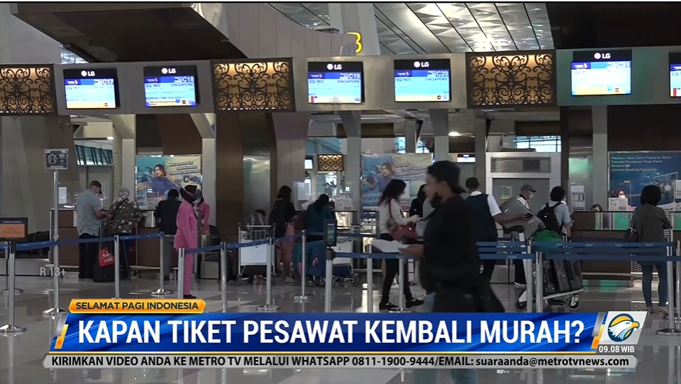 Kapan tiket pesawat kembali murah? Foto: Dok/Metro TV