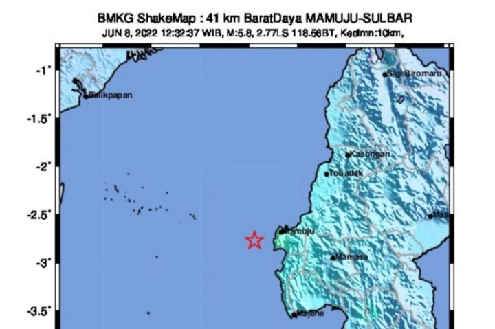 4 Fakta Gempa Magnitudo 5,8 di Mamuju Sulbar, Tak Potensi Tsunami