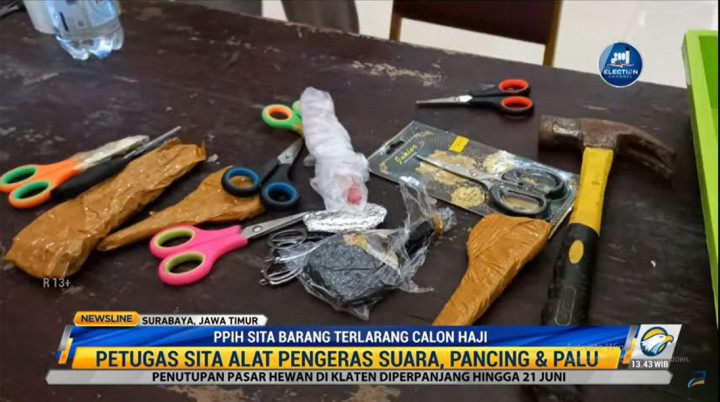 Palu hingga Alat Pancing Disita dari Calon Haji Asal Surabaya