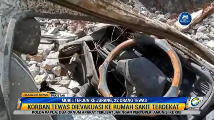 Mobil Masuk Jurang di Pakistan, 22 Orang Tewas