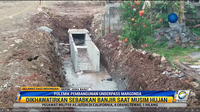 Polemik pembangunan underpass Margonda. Foto: Dok/Metro TV