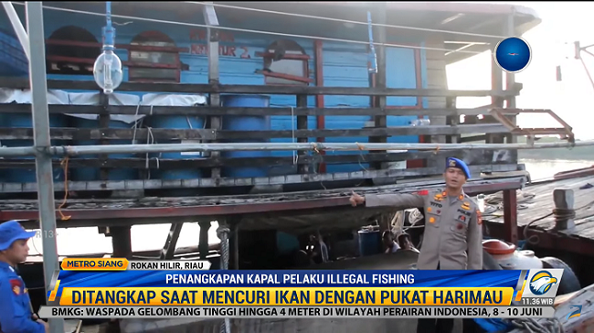 Kapal Pelaku <i>Illegal Fishing</i> Ditangkap Polair Polres Rokan Hilir