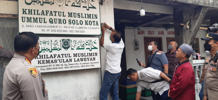 Markas Khilafatul Muslimin Solo Ditutup Paksa