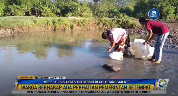 Krisis Air Bersih, Warga Golo Tanggar Teguk Air Kubangan Kerbau