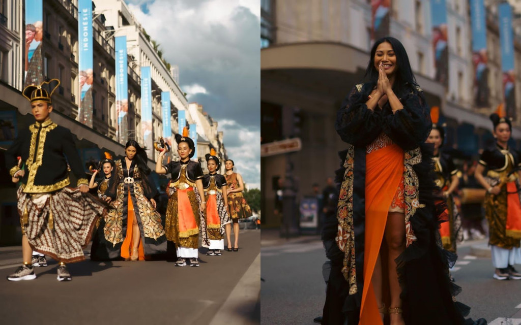 Anggun dalam gelaran Java in Paris, di Paris, Prancis (Instagram/@joshosuna)