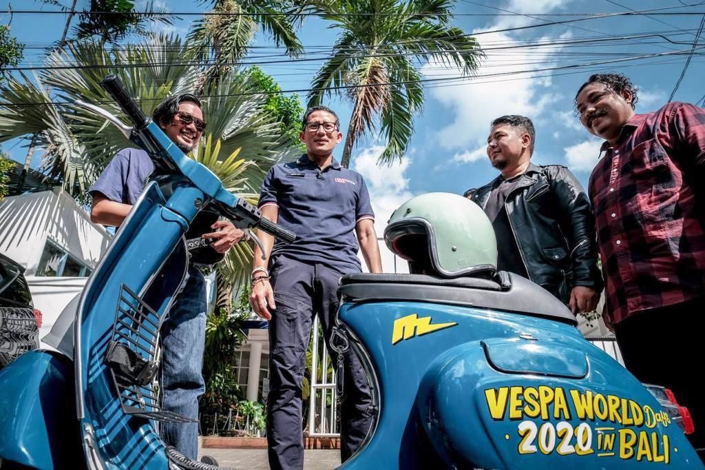 Menparekraf Sandiaga Uno Vespa World Days (Foto: Kemenparekraf)