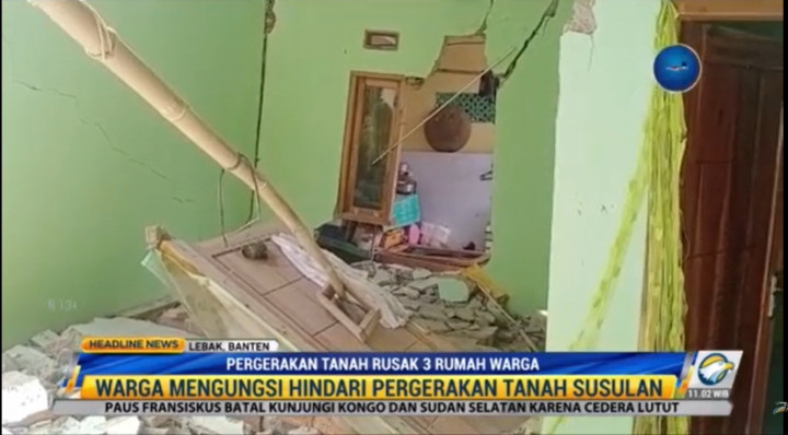 Pergerakan Tanah Rusak 3 Rumah Warga