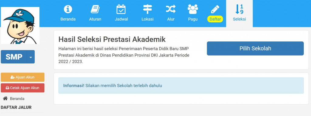 Cek hasil seleksi PPDB DKI Jakarta 2022