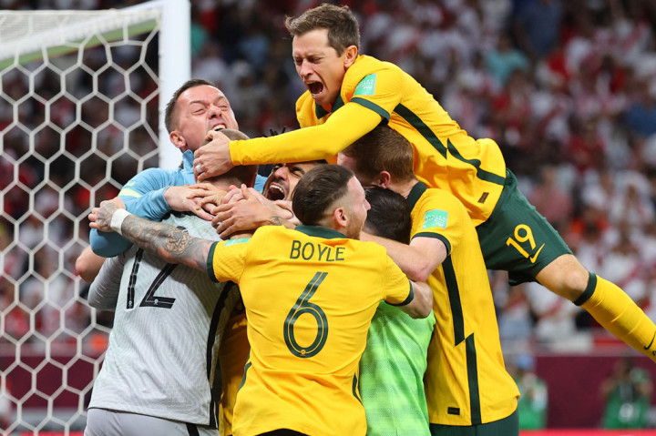 Foto: Drama Adu Penalti Loloskan Australia ke Piala Dunia