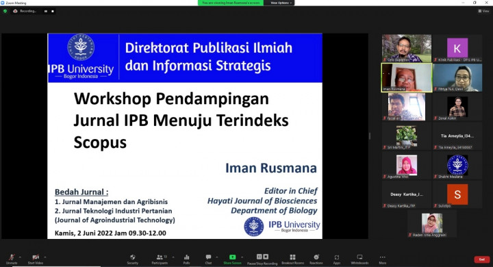 Beri Pendampingan, IPB Dorong 5 Jurnal Segera Terindeks Scopus