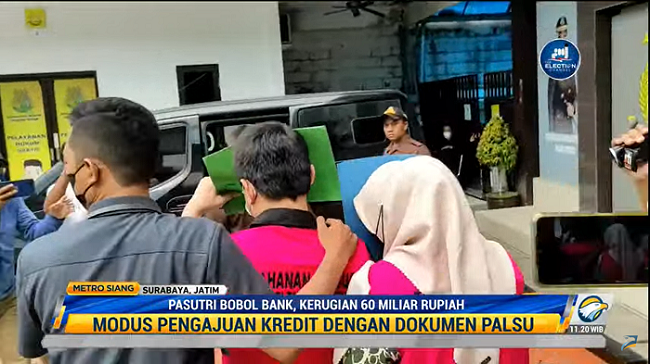 Pasutri di Surabaya Bobol Bank hingga Rp60 Miliar