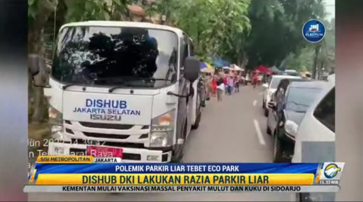 Dishub DKI Razia Parkir Liar di Tebet Ecopark