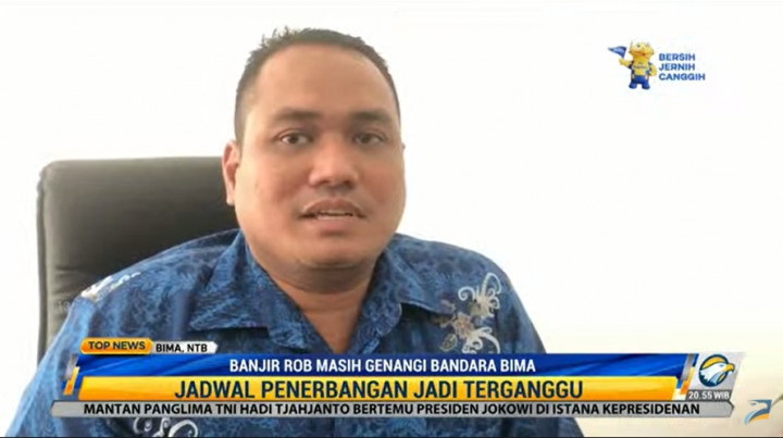 Banjir Rob Masih Genangi Bandara Bima