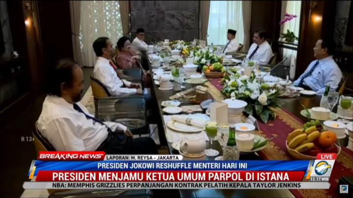 Leaders of Coalition Parties Gather at Presidential Palace