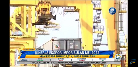 Kinerja Ekspor dan Impor Indonesia Mei 2022 Alami Penurunan