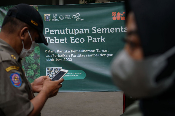 Foto: Tebet Eco Park Ditutup Sementara