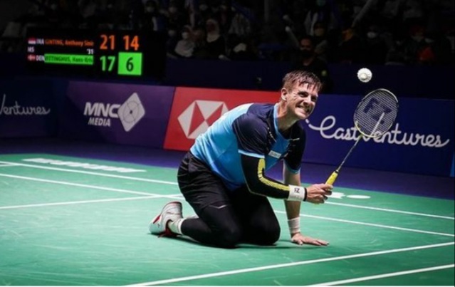 Kocak! Kalah 2 Set Langsung, Vittinghus Tagih Indomie ke Anthony Ginting