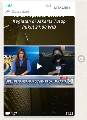[Cek Fakta] Video Anies Tegaskan Seluruh Kegiatan di Jakarta Tutup Pukul 21.00 WIB? Ini Faktanya