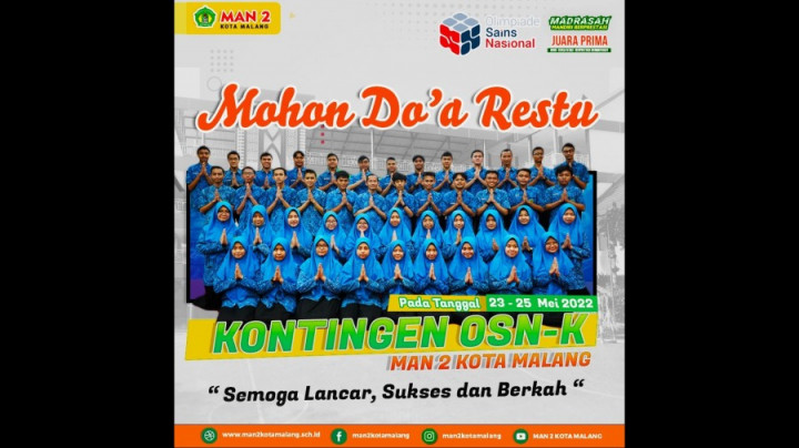 Keren, MAN 2 Kota Malang Lagi-lagi Terbanyak Loloskan Siswa ke Olimpiade Sains Provinsi