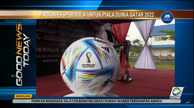 Madiun ekspor bola untuk Piala Dunia Qatar 2022. Foto: Dok/Metro TV