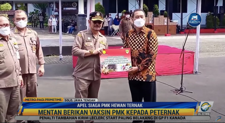 Mentan Pimpin Apel Siaga PMK, Vaksinasi Sapi di Jawa Tengah Dimulai