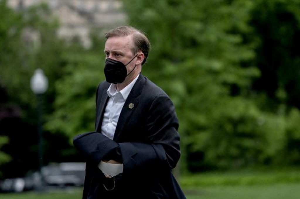 Penasihat Keamanan Nasional AS Jake Sullivan saat berada di Washington, 24 Mei 2022. (Stefani Reynolds / AFP)