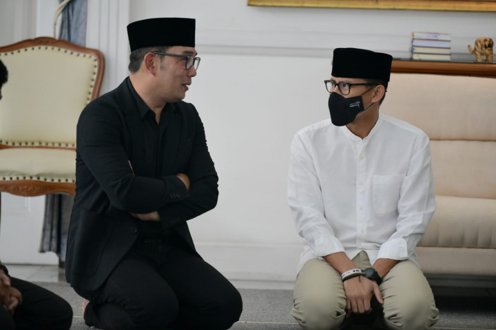 Bertemu Ridwan Kamil, Sandiaga: Kisah Hidup Eril Jadi Inspirasi Anak Muda