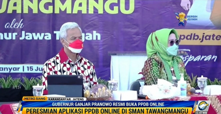 Resmikan Aplikasi PPDB Online, Ganjar Ingatkan Orang Tua Ajari Anak Berintegritas
