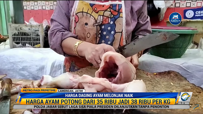 Harga Daging Ayam Potong di Lamongan Naik Jadi Rp38 Ribu