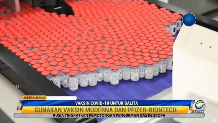 AS Izinkan Moderna dan Pfizer untuk Vaksinasi Balita