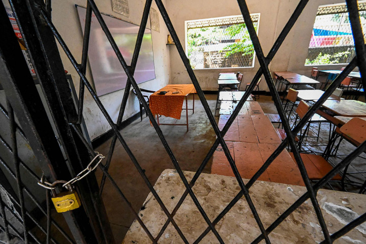 Foto: Sri Lanka Shutdown Sekolah dan Kantor Ditutup