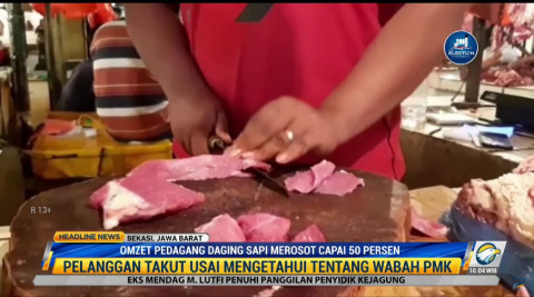 Pembeli Khawatir PMK, Omzet Pedagang Daging di Bekasi Turun 50%