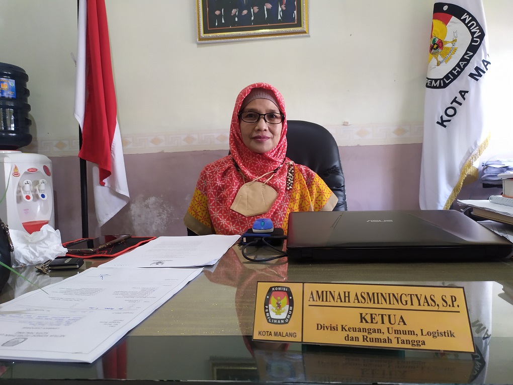 Ketua KPU Kota Malang, Aminah Asminingtyas, saat ditemui Rabu 22 Juni 2022.