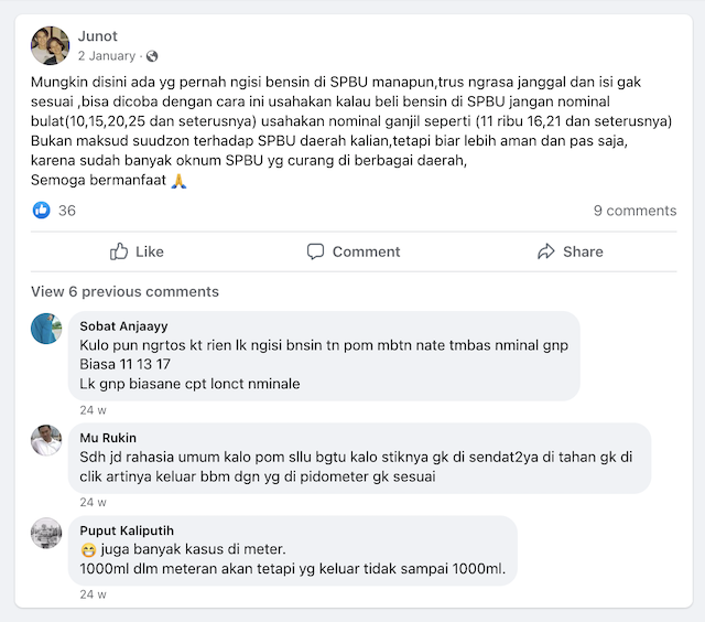 [Cek Fakta] Benarkah Isi Bensin di SPBU dengan Nominal Ganjil Bisa Dicurangi? Cek Dulu Faktanya