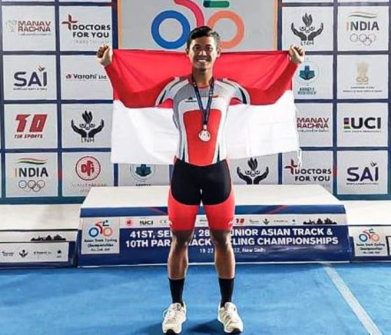 Indonesia Raih Dua Medali Perak Kejuaraan Balap Sepeda Asia 2022