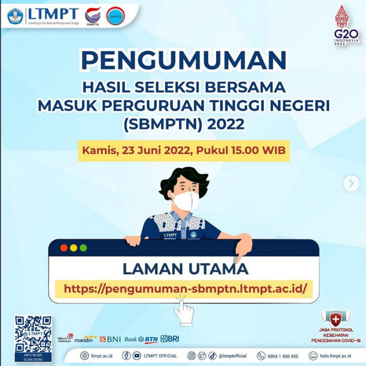 Pengumuman SBMPTN 2022 Pukul 15.00 WIB, Siapkan 3 Hal Ini Sebelum Lihat Hasilnya