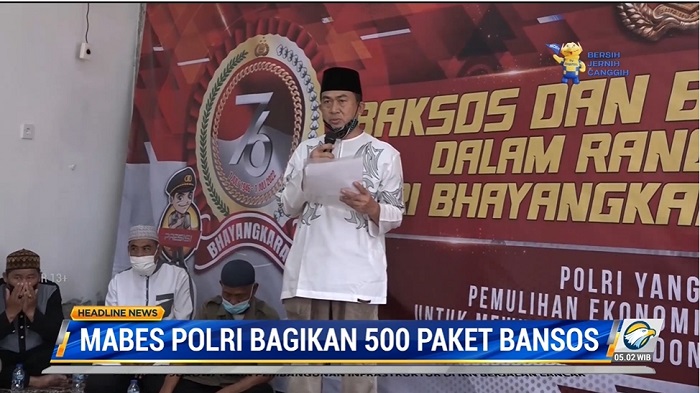 HUT ke-76 Bhayangkara, Polri Bagikan 500 Paket Sembako di Taman Sari
