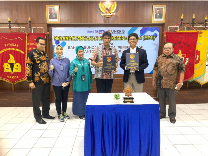 Unkris dan BTN Teken MoU Kerja Sama Pendidikan