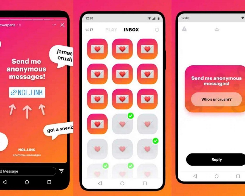 NGL Link di Instagram Stories.
