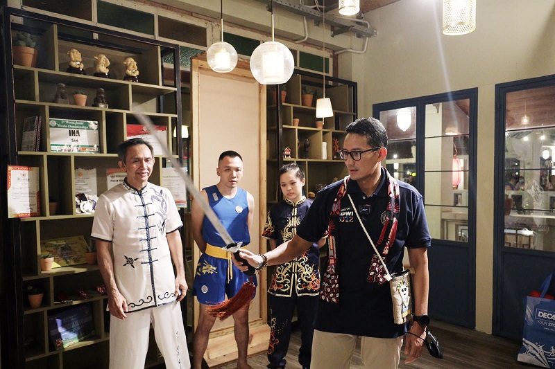 Menparekraf Sandiaga menjajaln kegiatan olah raga itu. (Istimewa)