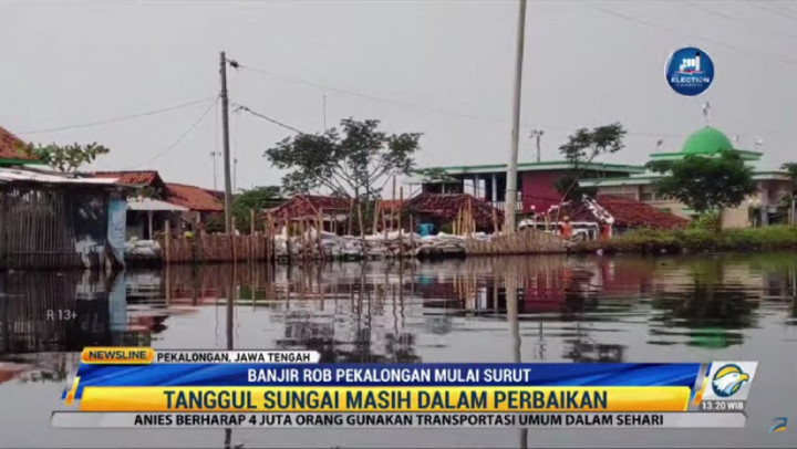 Banjir Rob di Pekalongan Mulai Surut