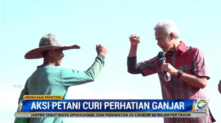 Sikap Petani Ini Curi Perhatian Ganjar di Acara Peringatan Bulan Soekarno