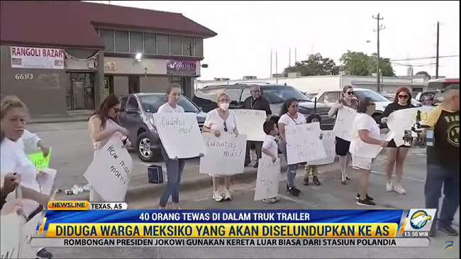 Mengerikan, 40 Orang Tewas Dalam Truk Trailer di Texas