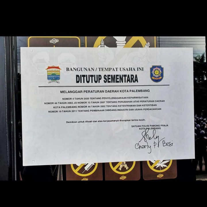 Holywings Palembang Ditutup Sementara