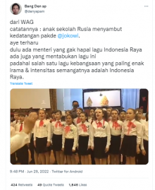 [Cek Fakta] Video Anak Sekolah di Rusia Nyanyikan Lagu Indonesia Raya Sambut Kedatangan Presiden Jokowi? Ini Faktanya