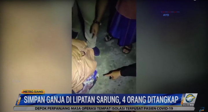 Simpan Ganja di Lipatan Sarung, 4 Pemuda Bengkulu Jadi Tersangka