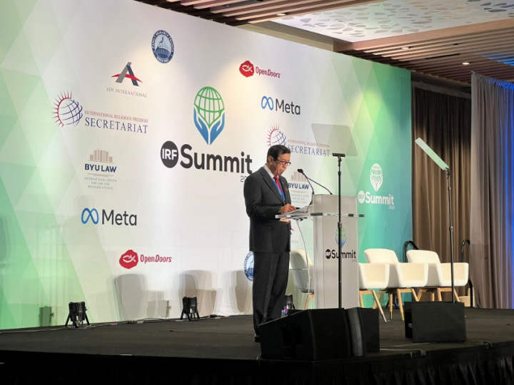 Di AS, Menkumham Yasonna Sampaikan Pentingnya Pancasila Menjaga Kerukunan