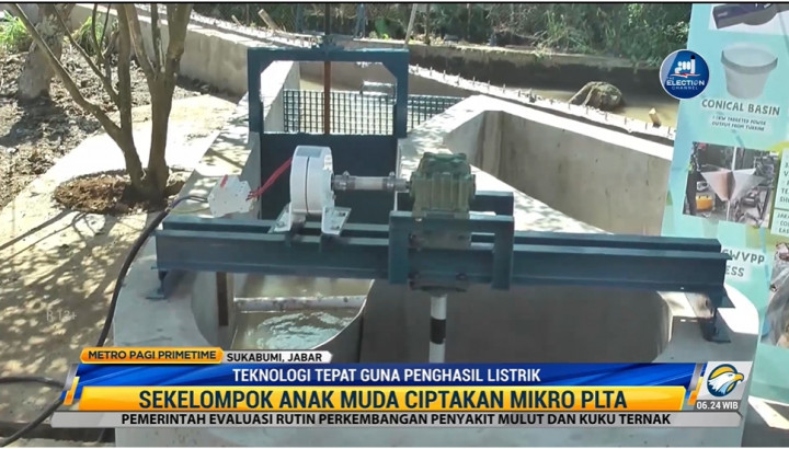 Mikro PLTA di Sukabumi Hasilkan 4,5 Kilowatt Listrik Ramah Lingkungan