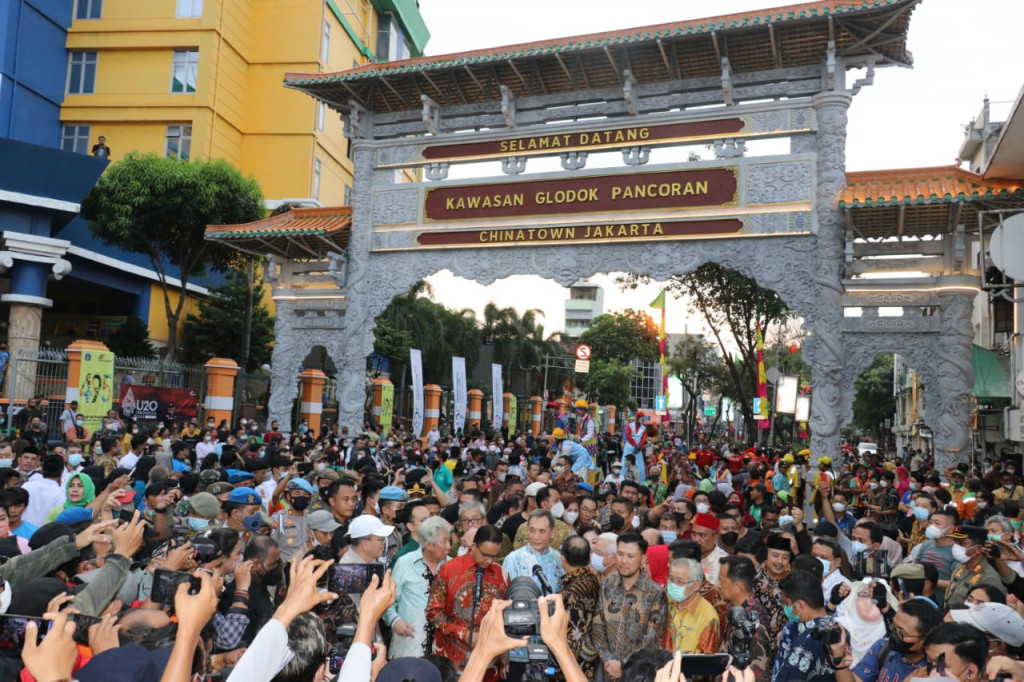 Gubernur DKI Anies Baswedan meresmikan Gapura Chinatown/Medcom.id/Humas DKI